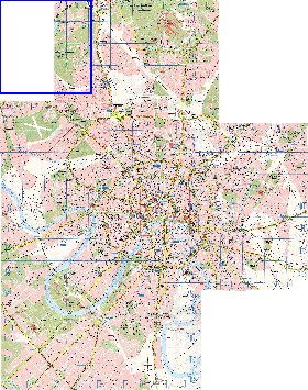 Transporte mapa de Moscovo em ingles