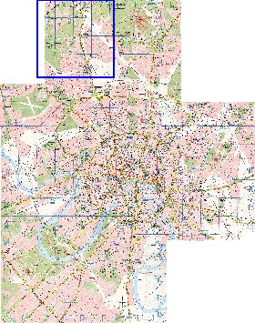 Transporte mapa de Moscovo em ingles