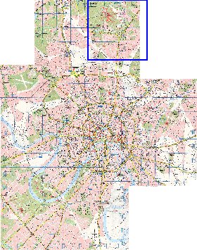 Transporte mapa de Moscovo em ingles