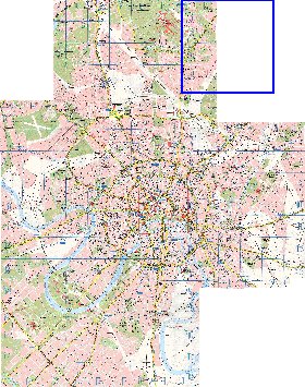 Transport carte de Moscou en anglais