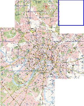 Transport carte de Moscou en anglais