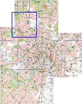 Transporte mapa de Moscovo em ingles