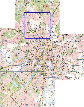 Transport carte de Moscou en anglais