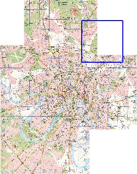 Transporte mapa de Moscovo em ingles