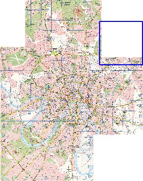 Transport carte de Moscou en anglais