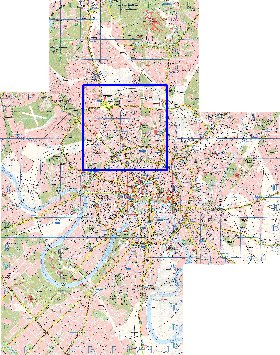 Transporte mapa de Moscovo em ingles