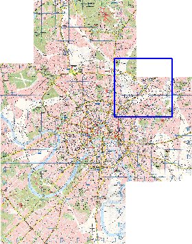 Transporte mapa de Moscovo em ingles