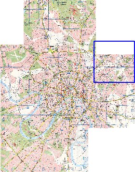 Transporte mapa de Moscovo em ingles