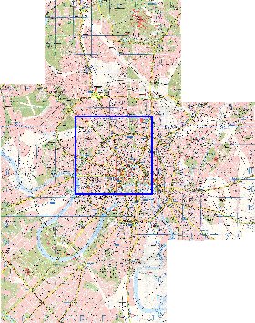 Transporte mapa de Moscovo em ingles