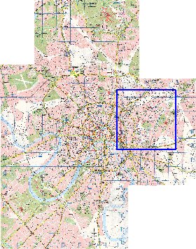 Transport carte de Moscou en anglais