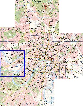 Transporte mapa de Moscovo em ingles