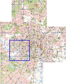 Transporte mapa de Moscovo em ingles