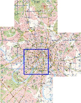 Transporte mapa de Moscovo em ingles