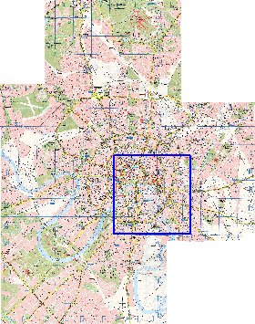 Transporte mapa de Moscovo em ingles