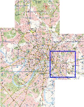 Transporte mapa de Moscovo em ingles