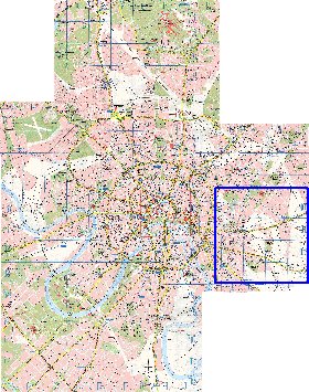 Transporte mapa de Moscovo em ingles