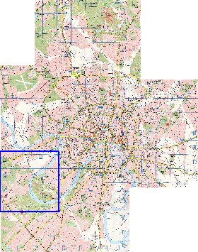 Transporte mapa de Moscovo em ingles