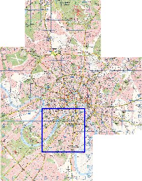 Transporte mapa de Moscovo em ingles