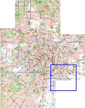 Transporte mapa de Moscovo em ingles