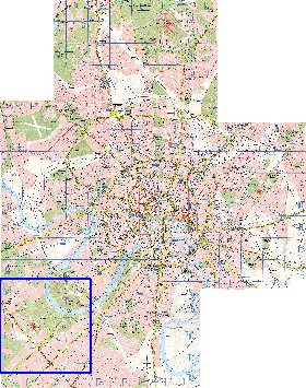 Transporte mapa de Moscovo em ingles