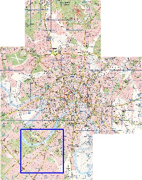 Transporte mapa de Moscovo em ingles