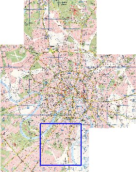 Transporte mapa de Moscovo em ingles