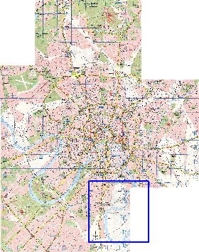 Transporte mapa de Moscovo em ingles