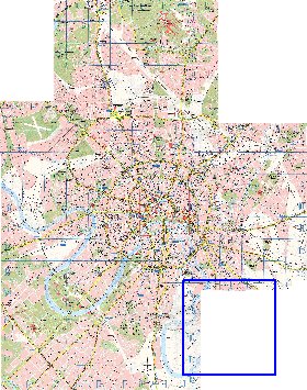 Transporte mapa de Moscovo em ingles