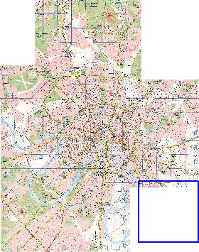 Transport carte de Moscou en anglais