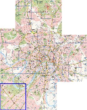 Transport carte de Moscou en anglais