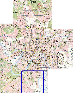 Transporte mapa de Moscovo em ingles