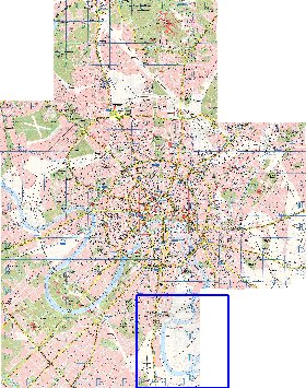 Transporte mapa de Moscovo em ingles