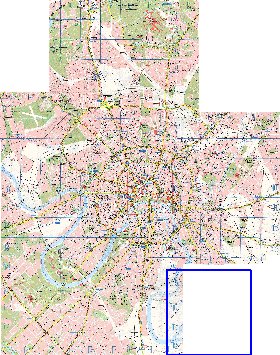 Transport carte de Moscou en anglais