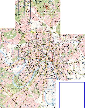 Transport carte de Moscou en anglais