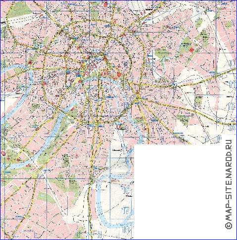 Transporte mapa de Moscovo em ingles