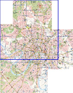 Transporte mapa de Moscovo em ingles