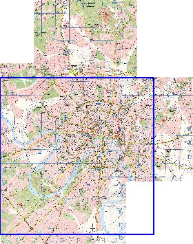 Transporte mapa de Moscovo em ingles