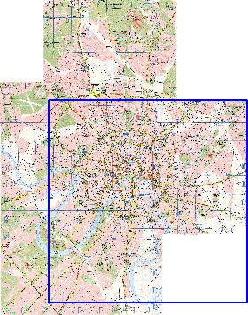 Transporte mapa de Moscovo em ingles