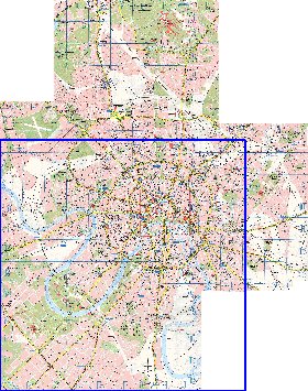 Transporte mapa de Moscovo em ingles