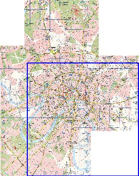 Transporte mapa de Moscovo em ingles