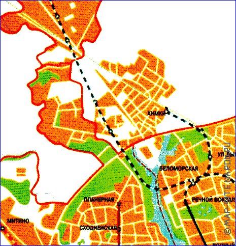 Transporte mapa de Moscovo