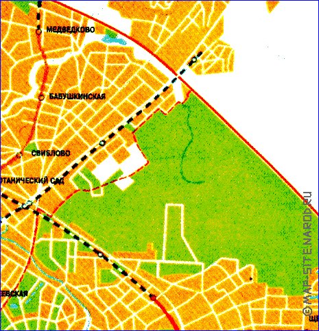 Transporte mapa de Moscovo