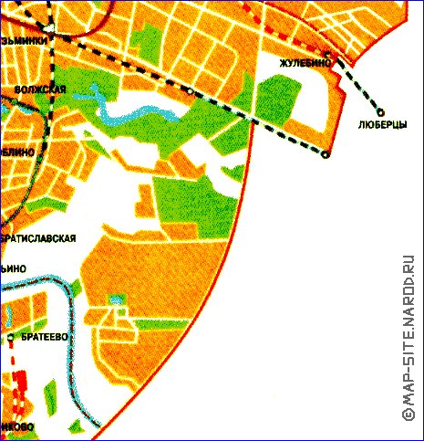 Transporte mapa de Moscovo