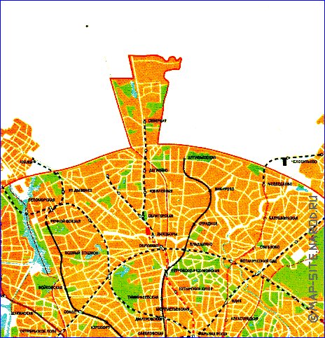 Transporte mapa de Moscovo