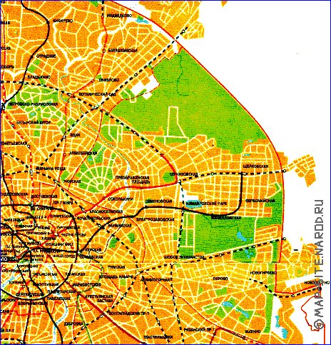 Transporte mapa de Moscovo