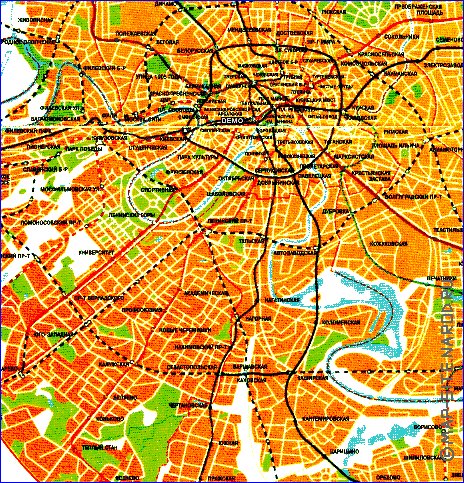 Transporte mapa de Moscovo