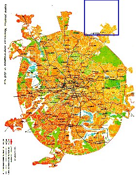 Transporte mapa de Moscovo