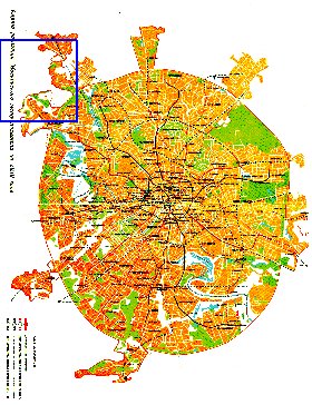 Transporte mapa de Moscovo