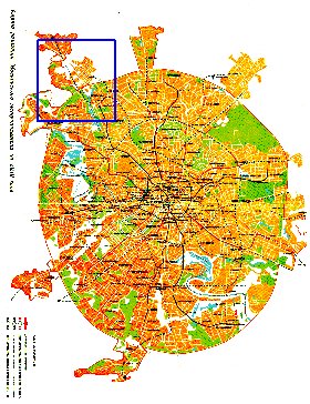 Transporte mapa de Moscovo