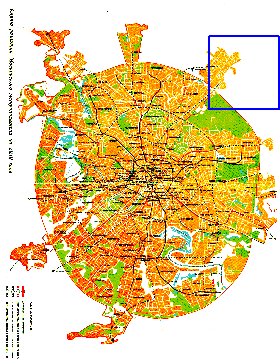 Transporte mapa de Moscovo